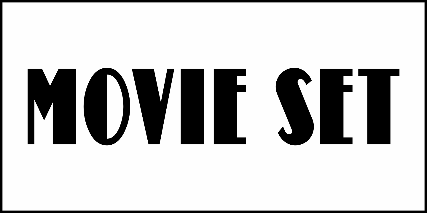 Movie Set Font Poster #2