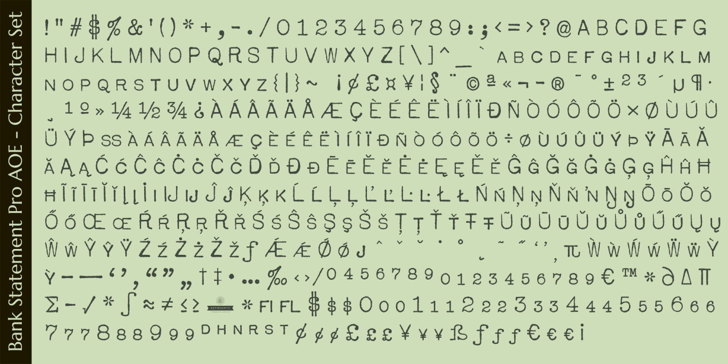 Bank Statement Pro AOE Font Poster #6