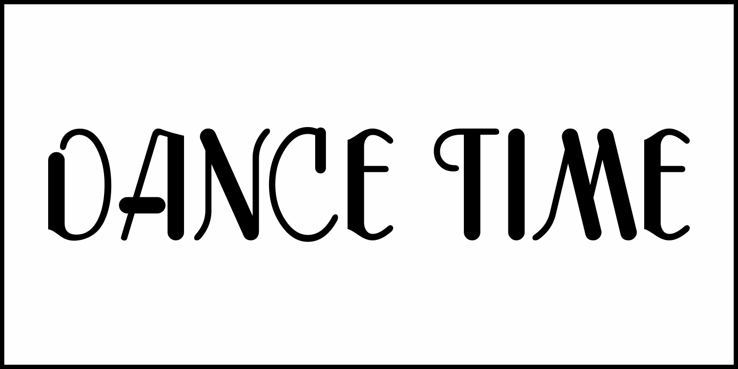 Dance Time Font Poster #1