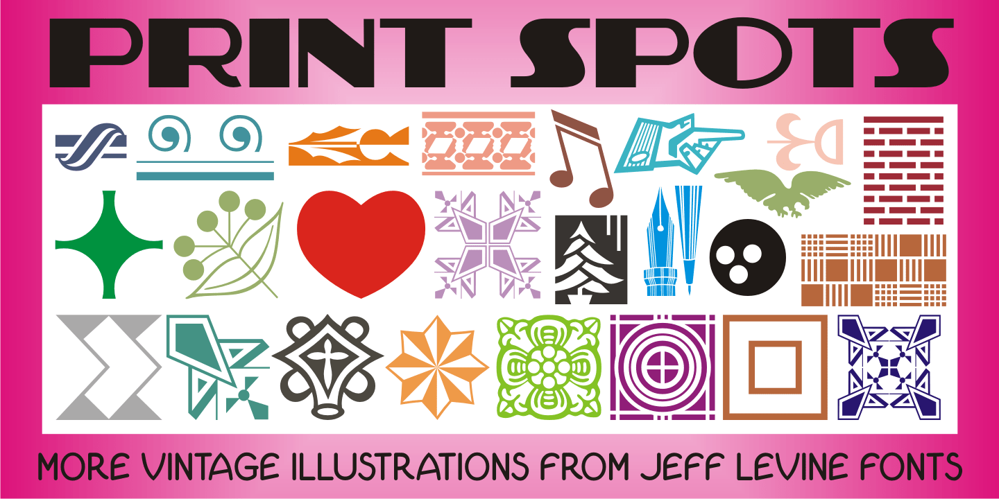 Print Spots Font Family Poster