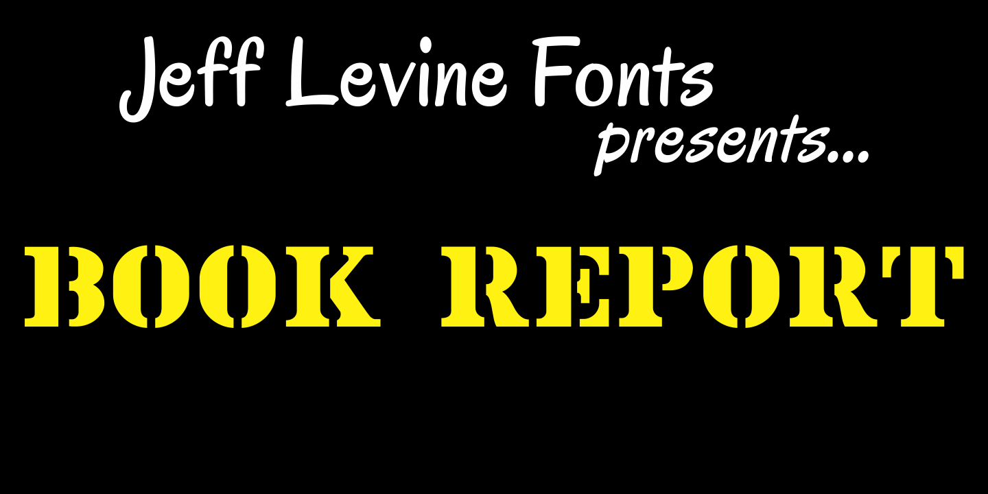 Report Lettering Font Book Report Font Family by Jeff Levine Fonts | Font Bros