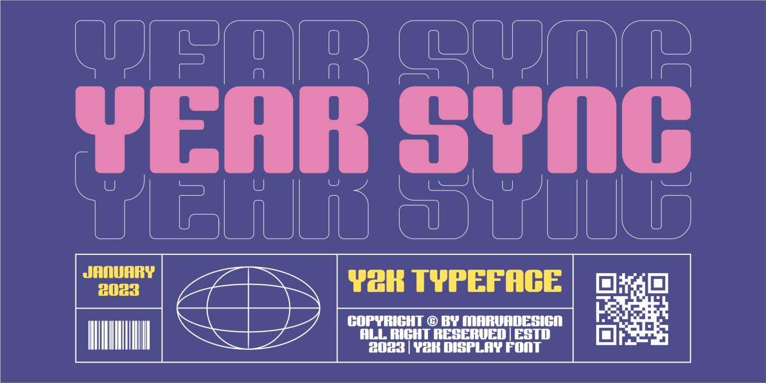 Year Sync Font Poster #1