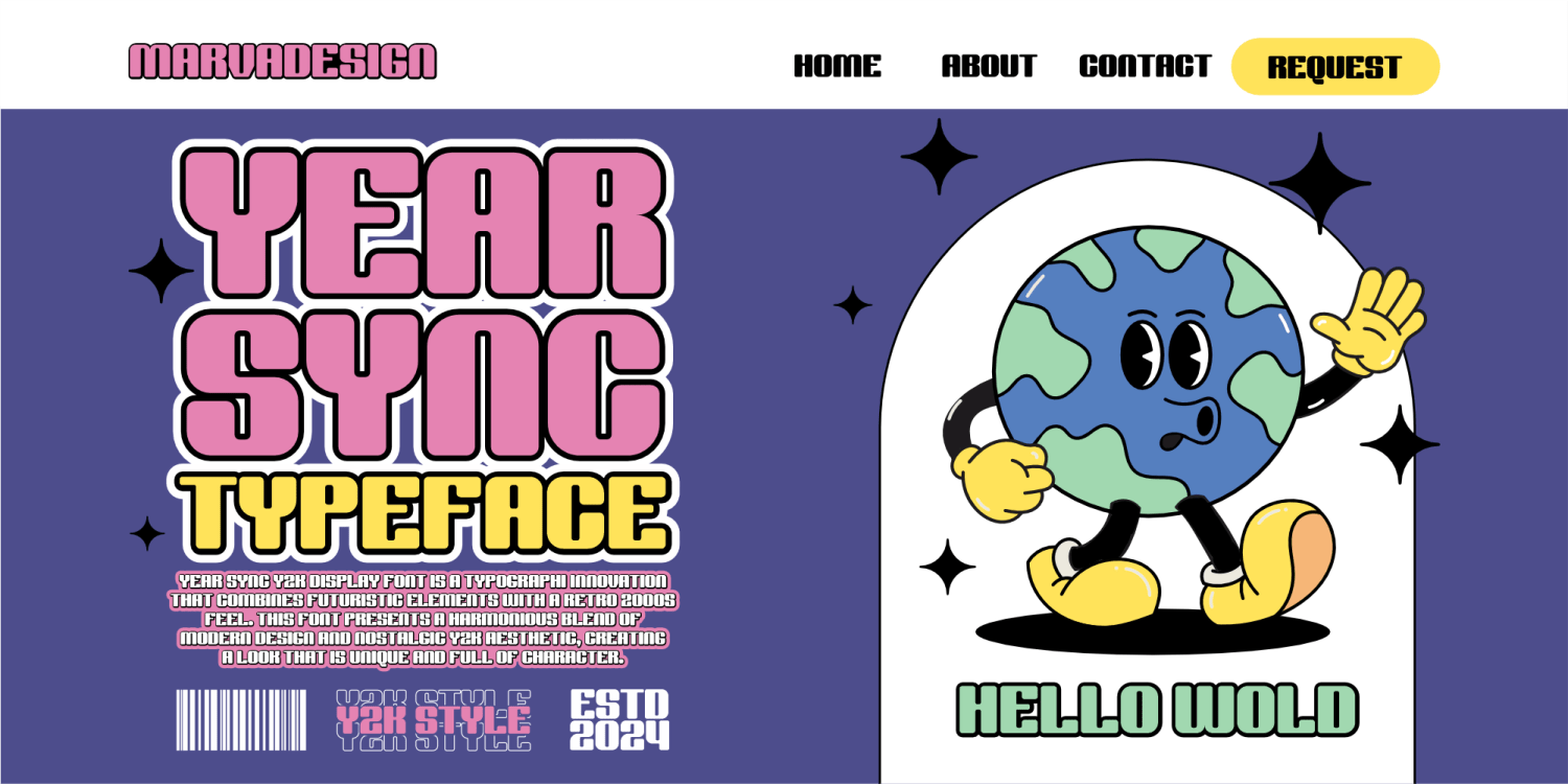 Year Sync Font Poster #1