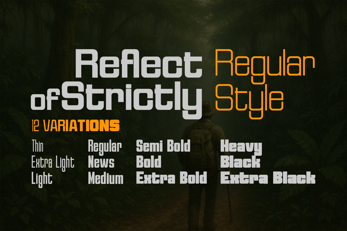 Reflect of Strictly Normal Font Family