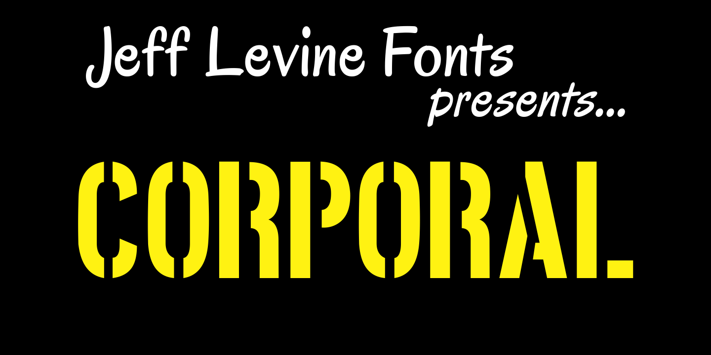 Corporal Font Family Poster
