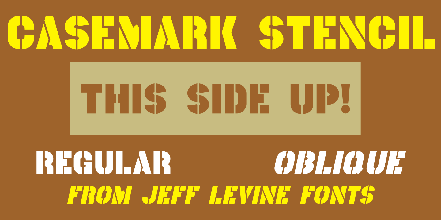 Casemark Stencil Font Poster #1
