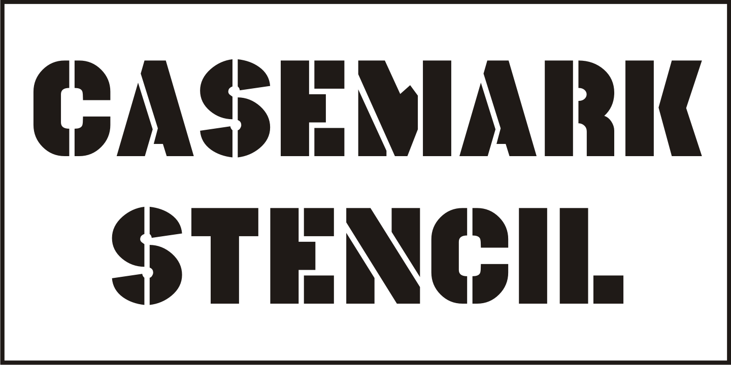 Casemark Stencil Font Poster #1