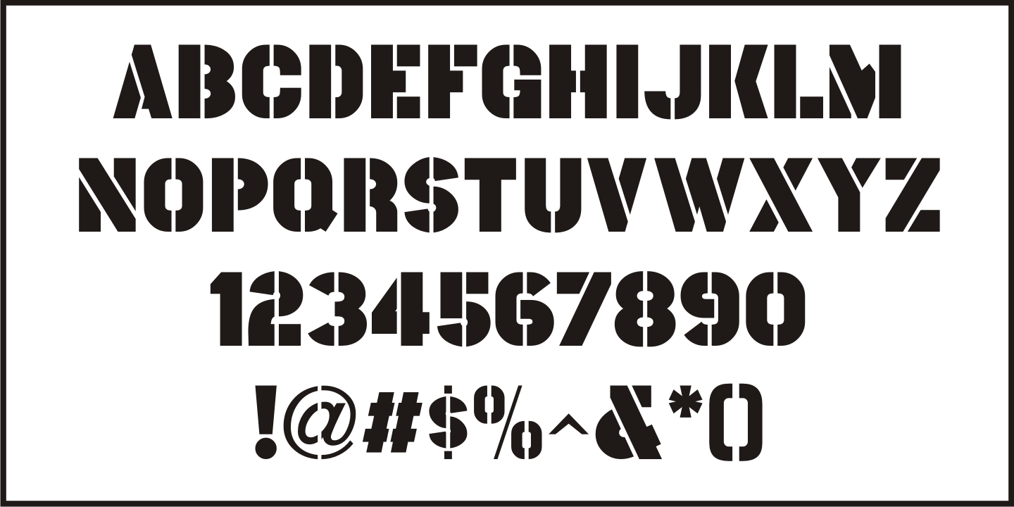 Casemark Stencil Font Poster #1