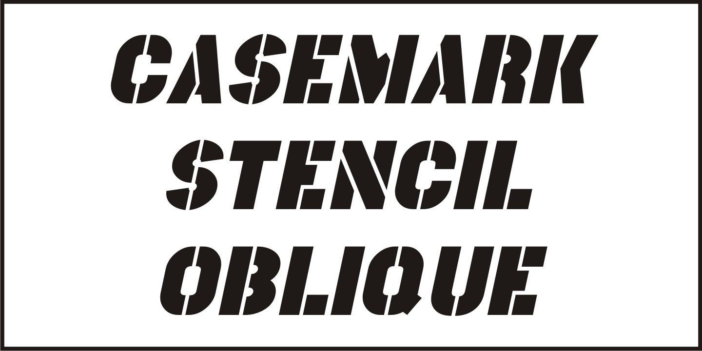 Casemark Stencil Font Poster #1