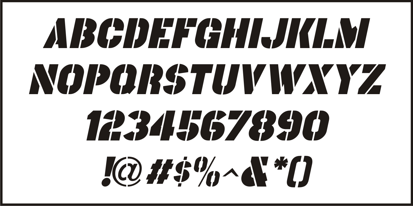 Casemark Stencil Font Poster #1