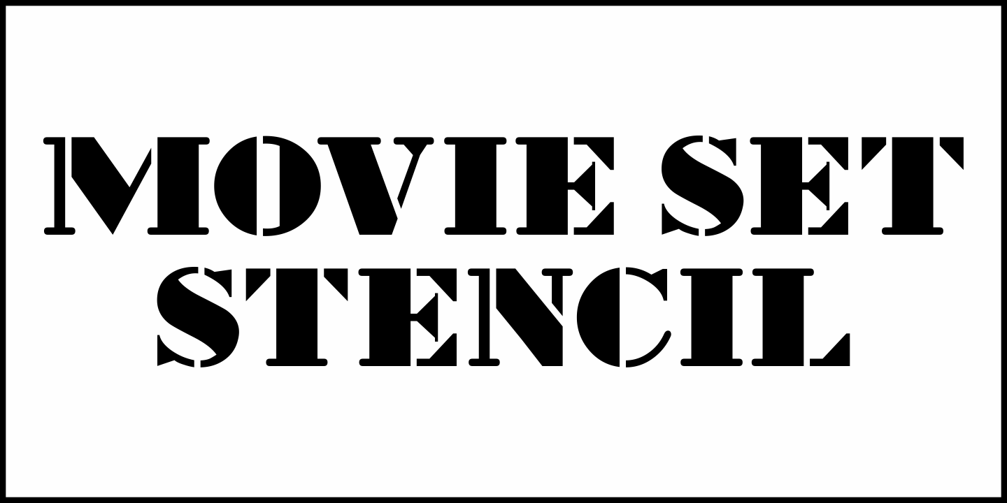 Movie Set Stencil Font Poster #1