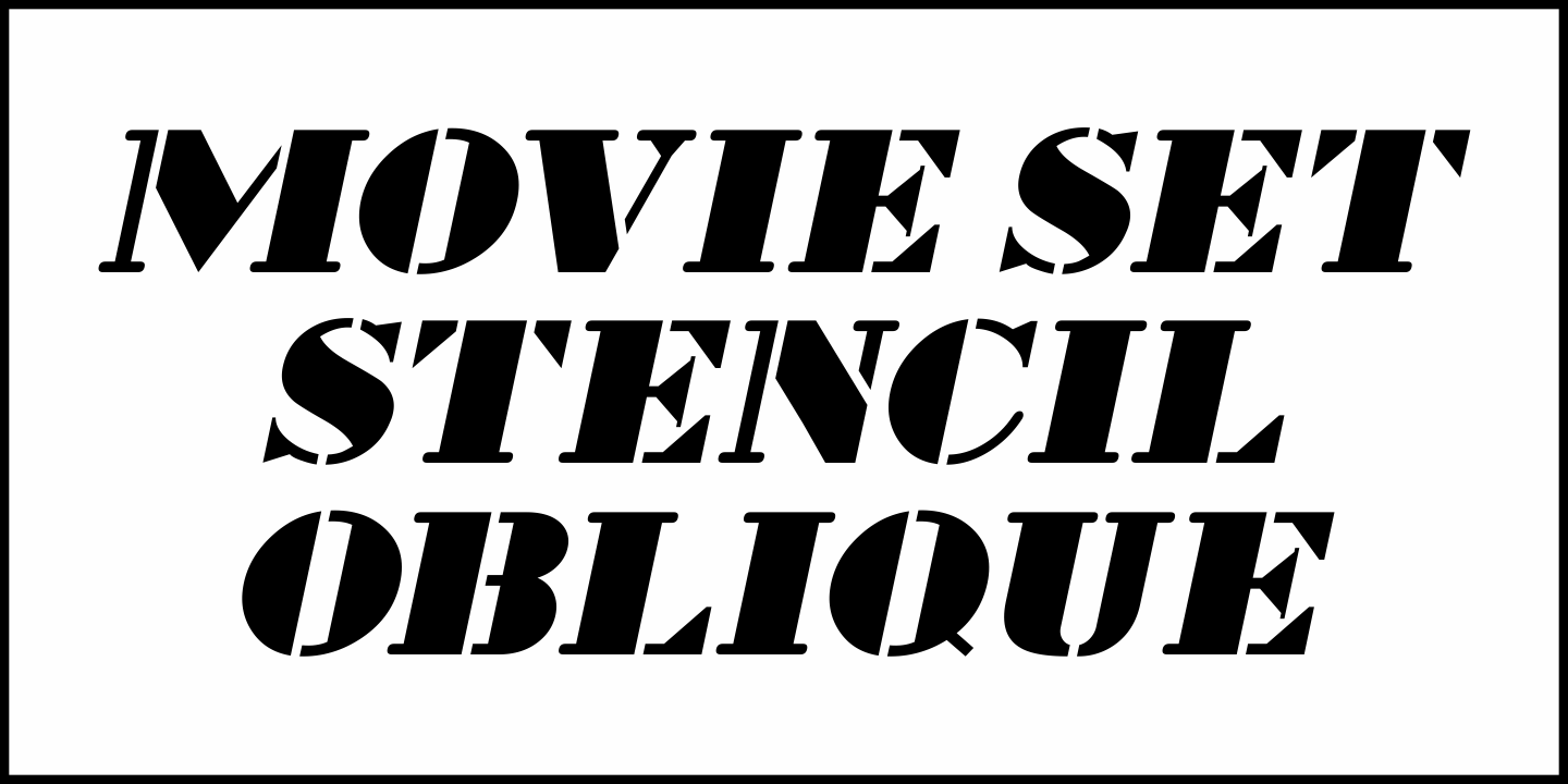 Movie Set Stencil Font Poster #1