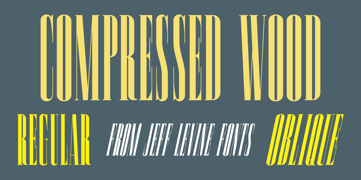 Compressed Wood Font Family Poster