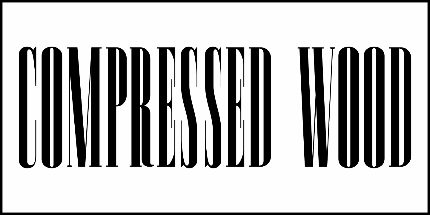 Compressed Wood Font Poster #2