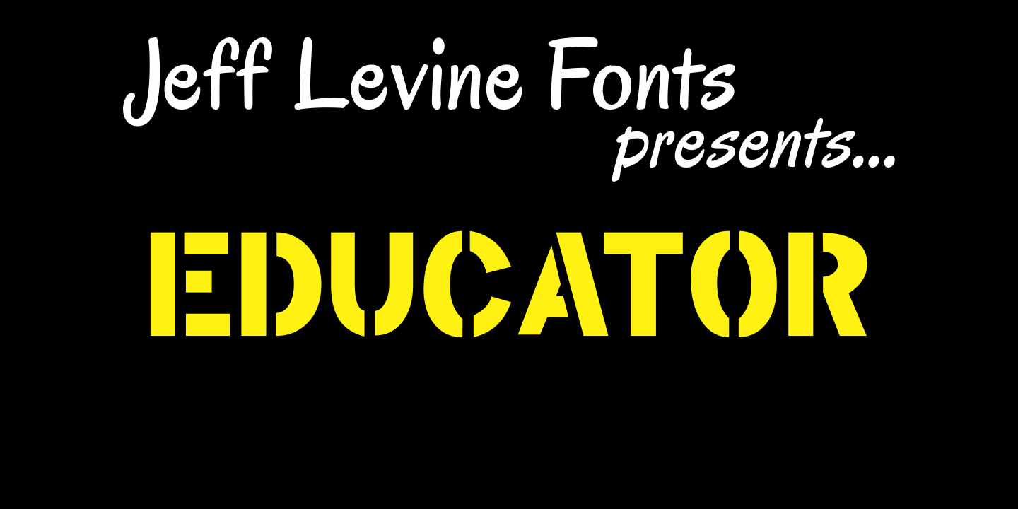 Educator Font Family Poster
