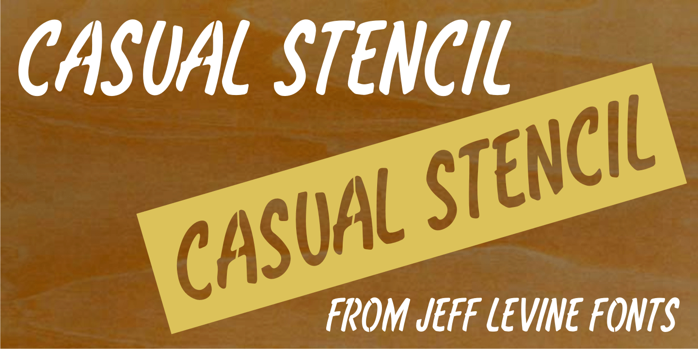 Casual Stencil Font Poster #1