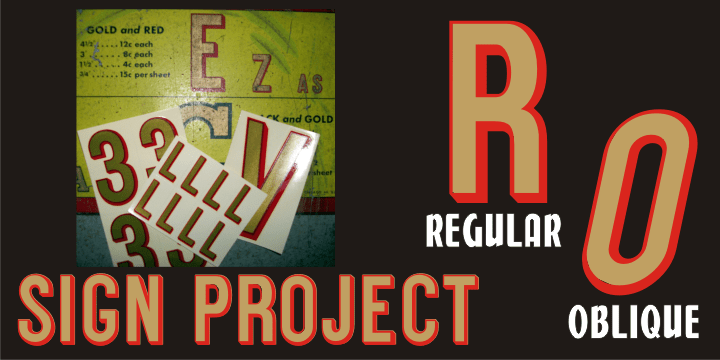 Sign Project Font Family Poster