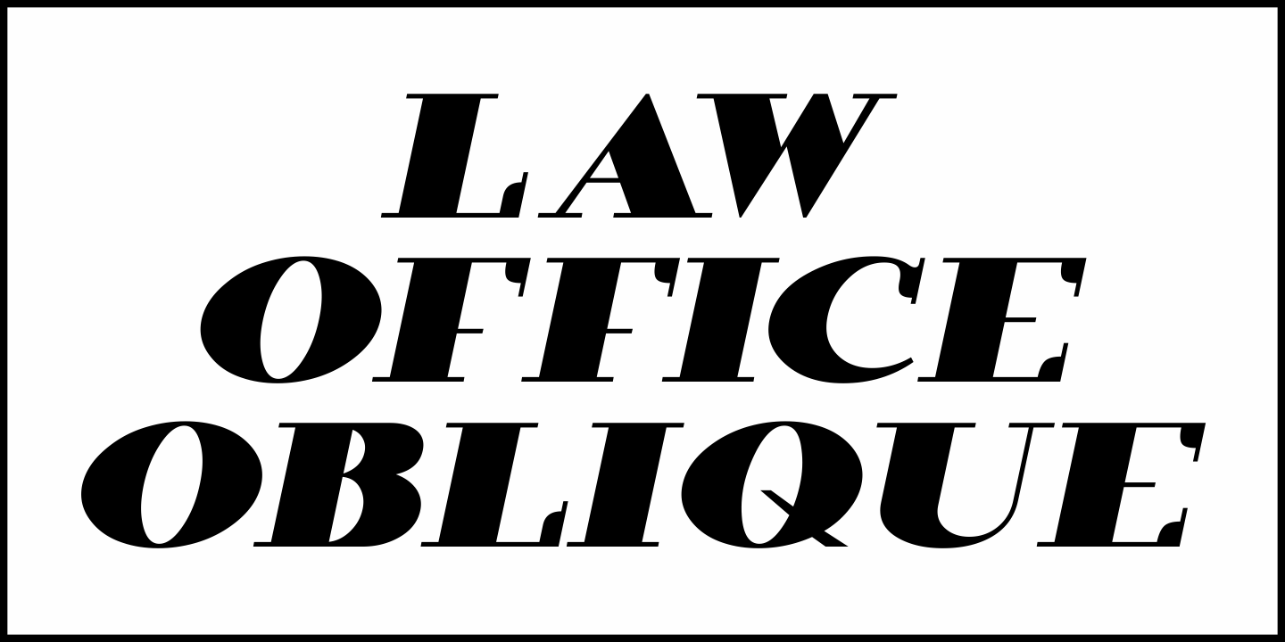 Law Office Font Poster #1