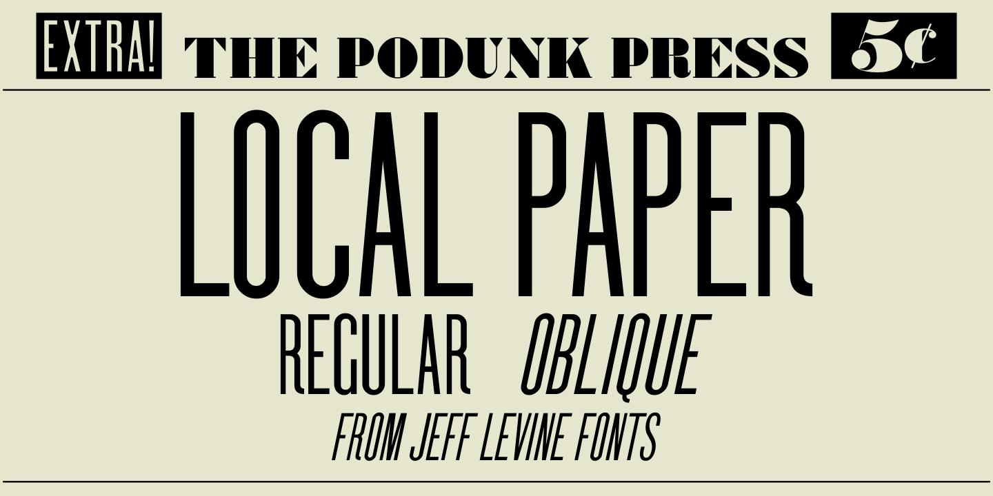 Local Paper Font Poster #1