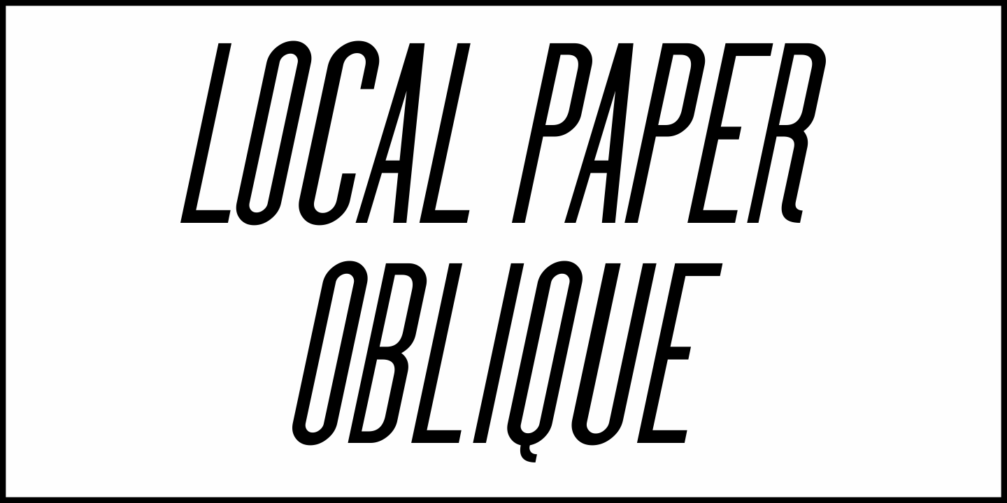 Local Paper Font Poster #4