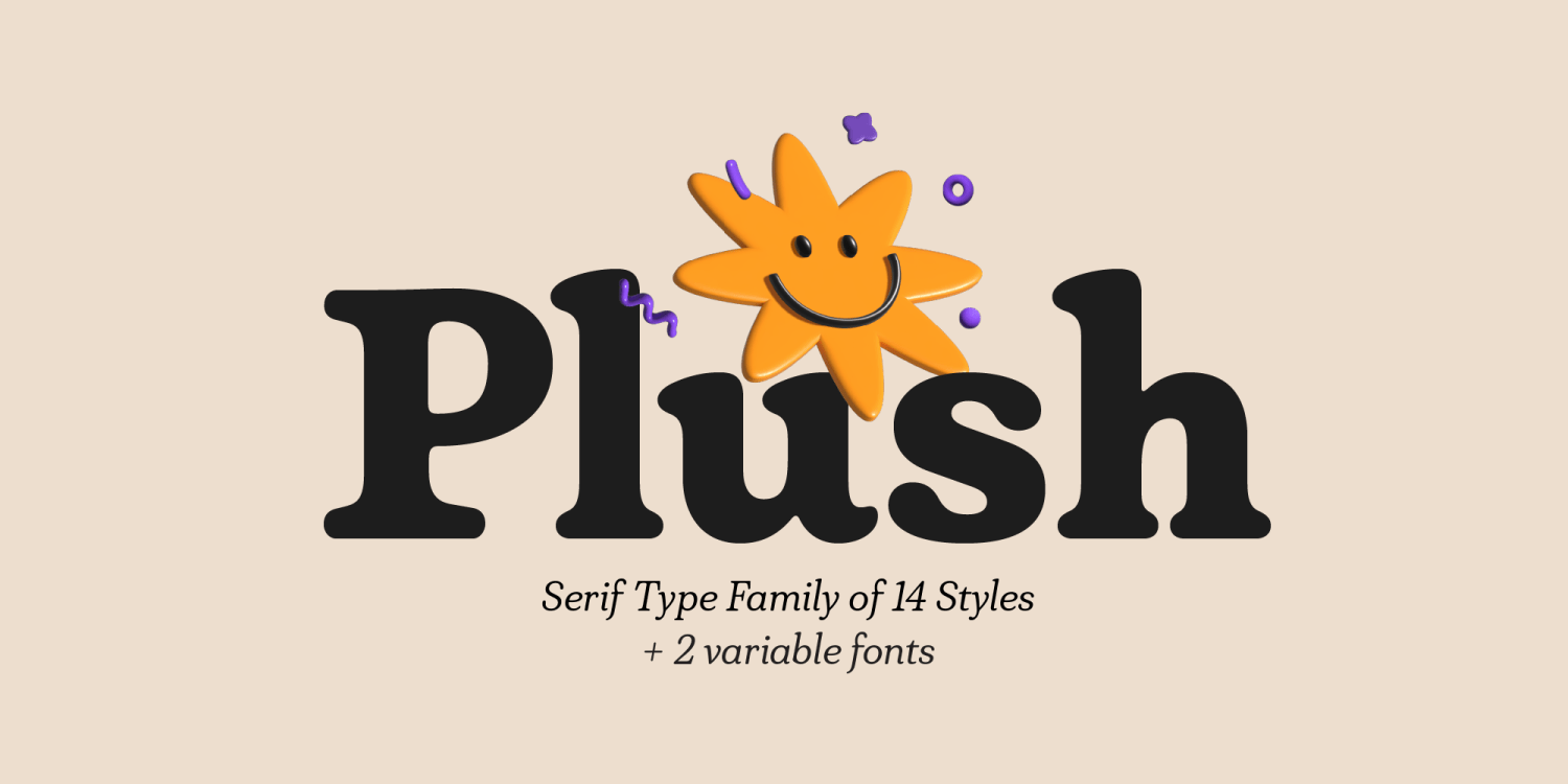 Plush Font Poster