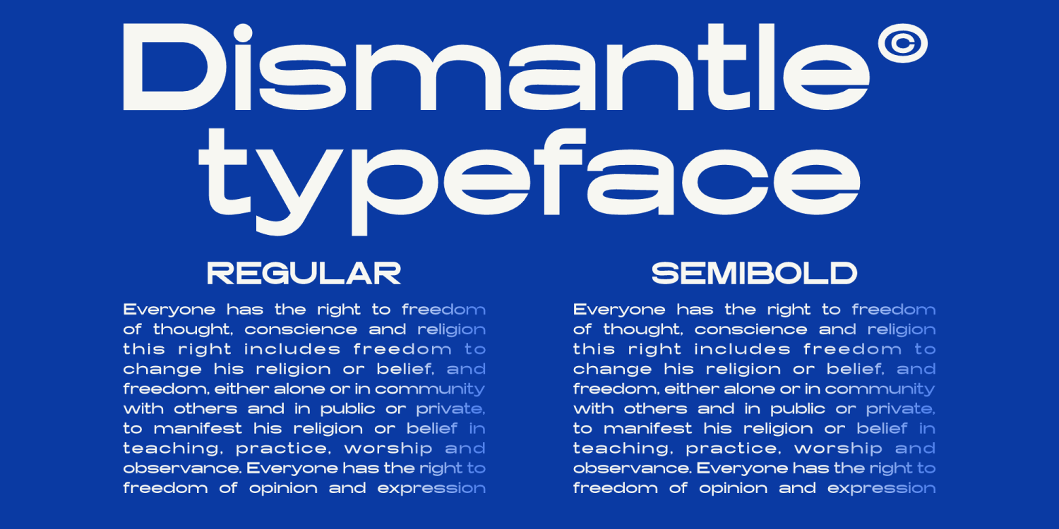 Dismantle Font Poster #1