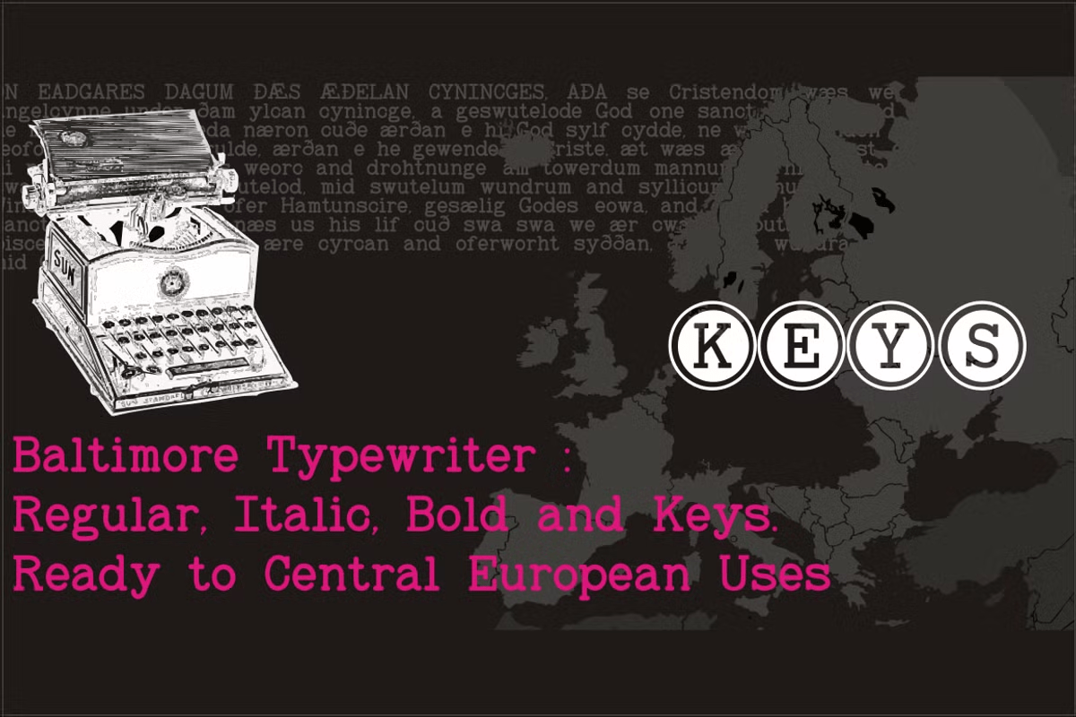 Baltimore Typewriter Font Poster #1