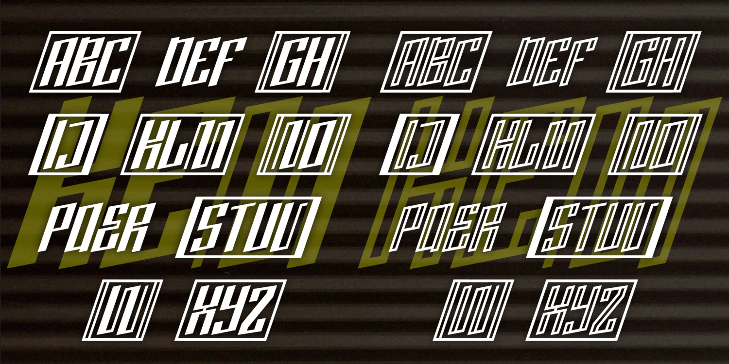 Inklijn Monograms Font Family Poster