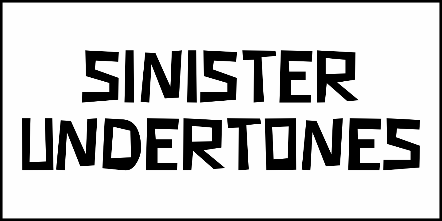 Sinister Undertones Font Poster #1