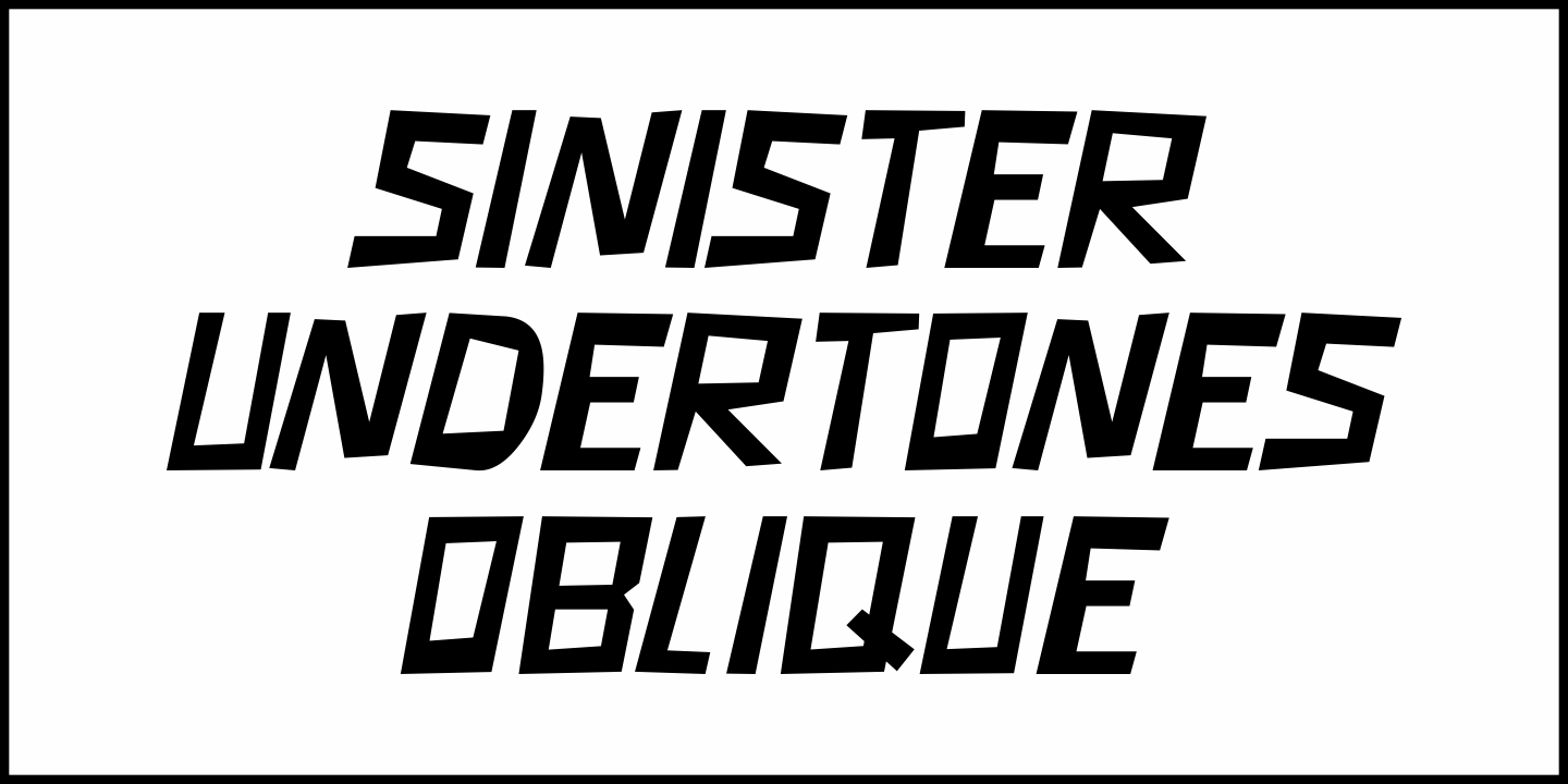Sinister Undertones Font Poster #1