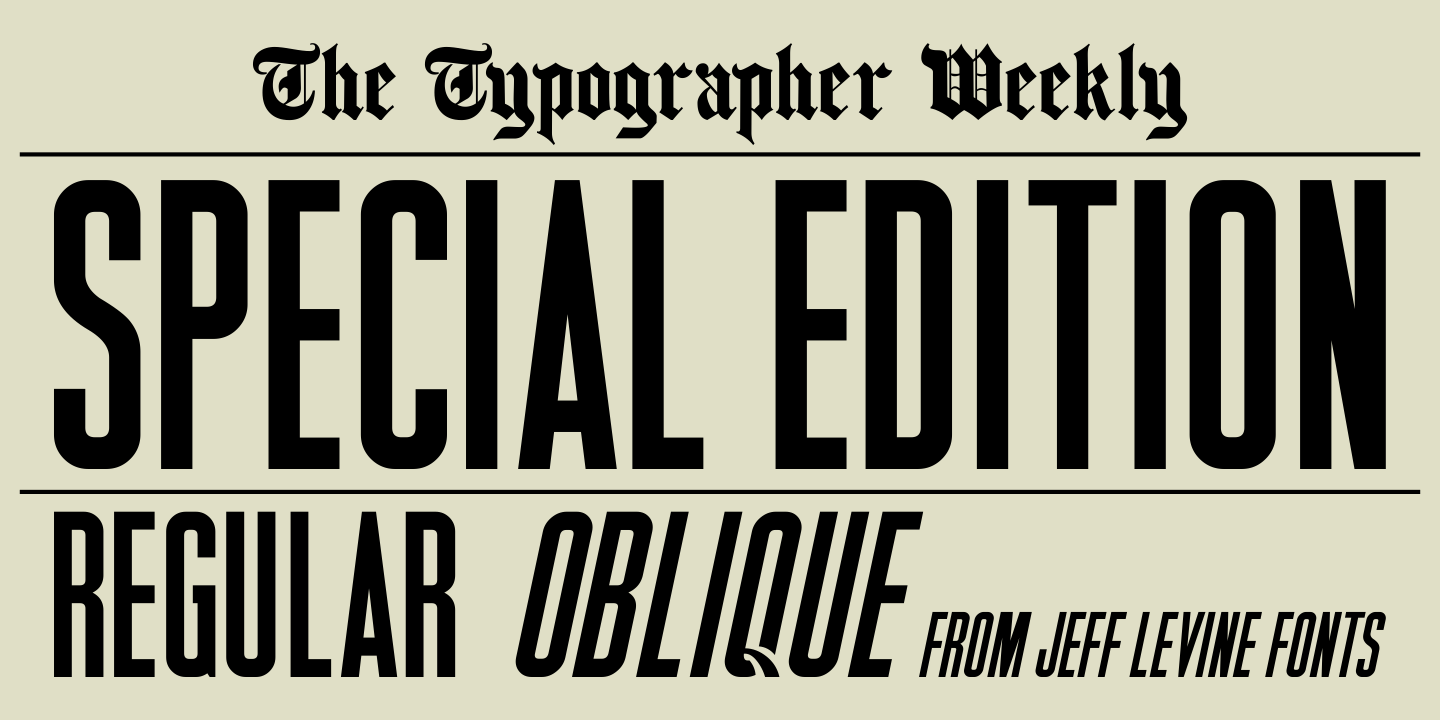 Special Edition Font Family Poster
