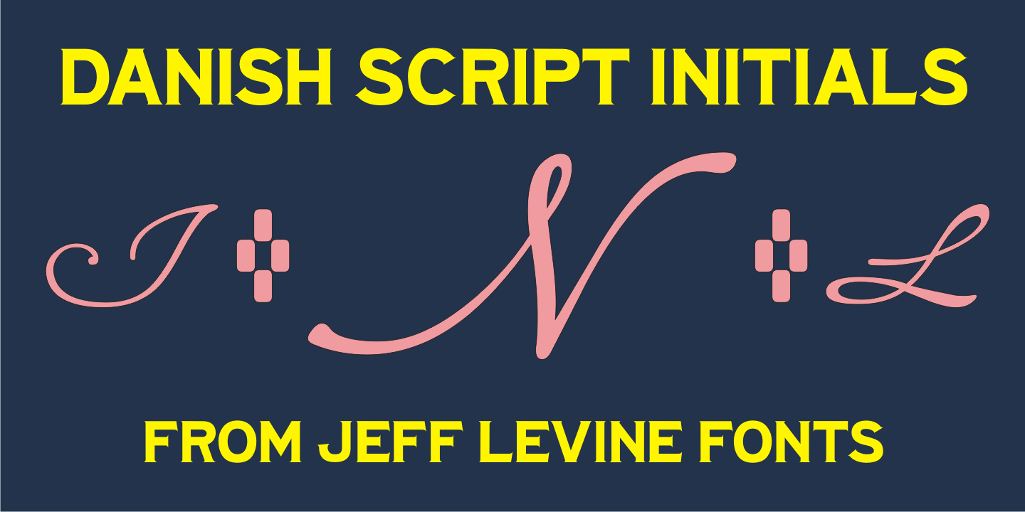 Danish Script Initials Font Poster #1