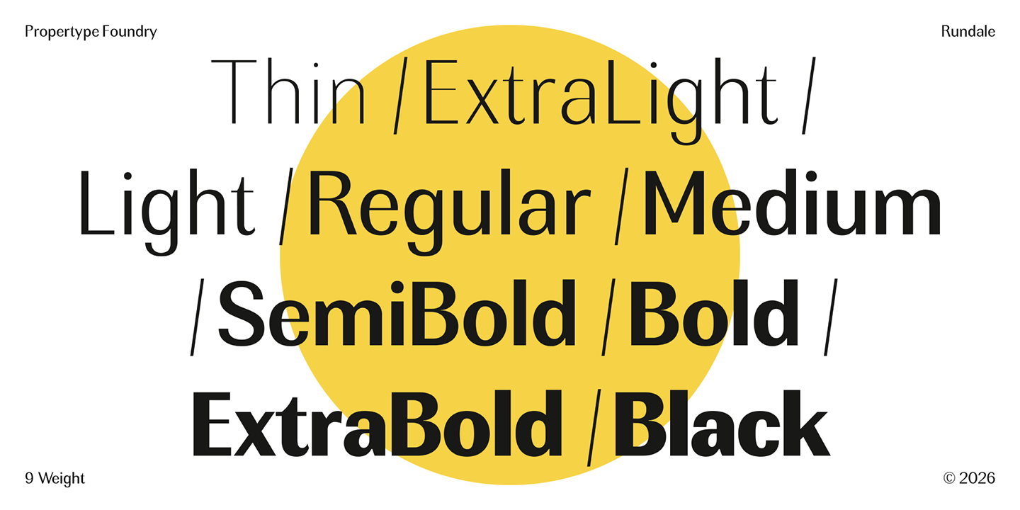 Rundale Font Poster #13