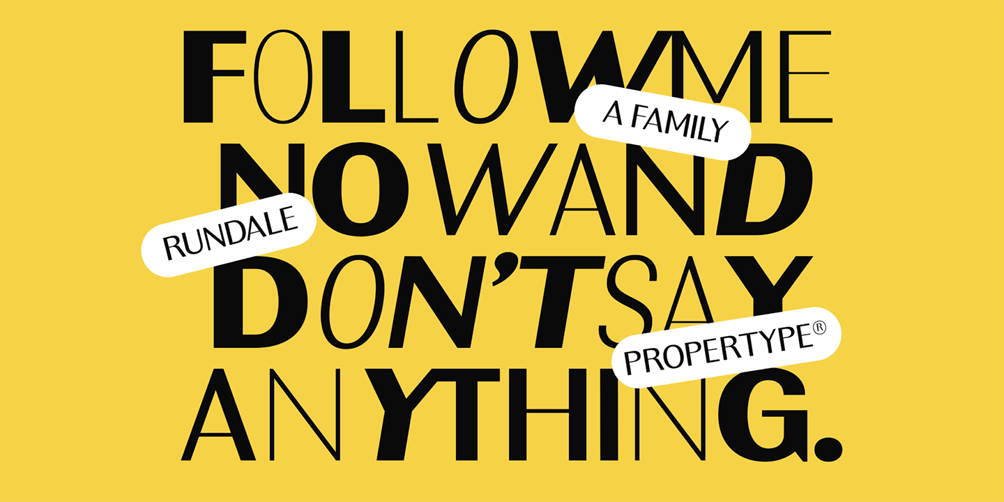 Rundale Font Family Poster
