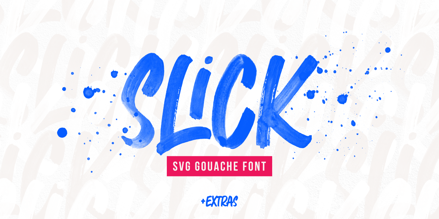 Slick Letters Slick Font Family by The Paper Town | Font Bros