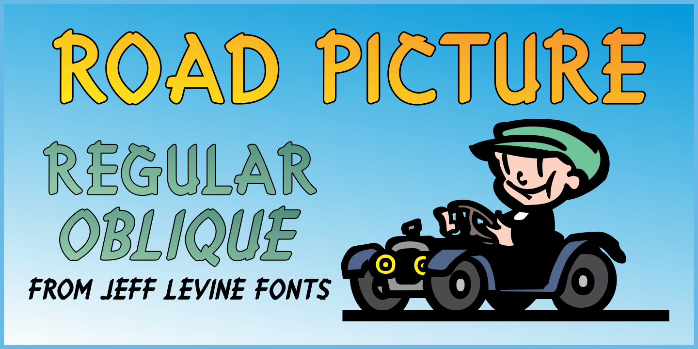 Road Picture Font Family Poster