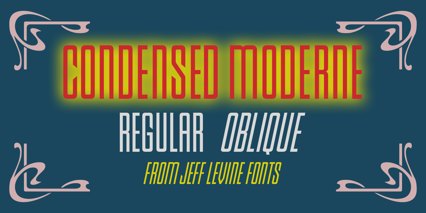 Condensed Moderne Font Family Poster