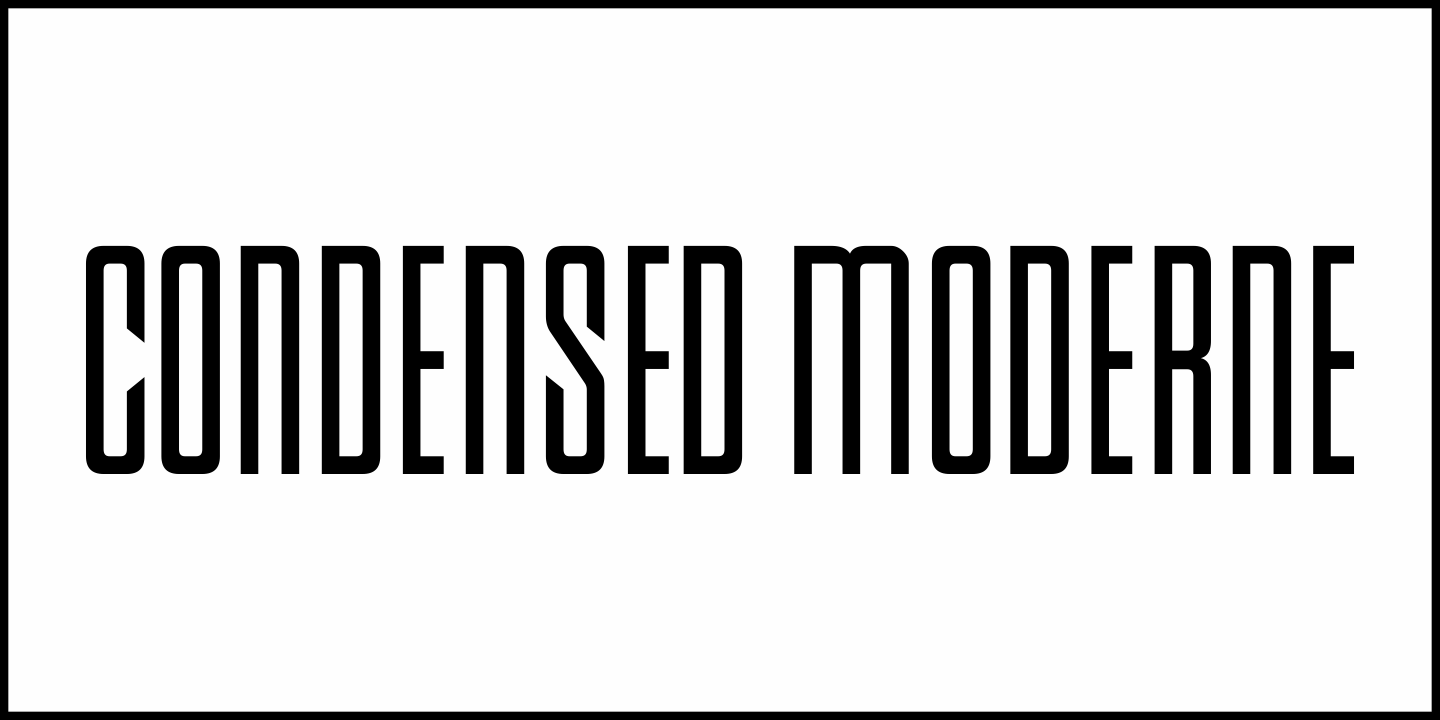Condensed Moderne Font Poster #2
