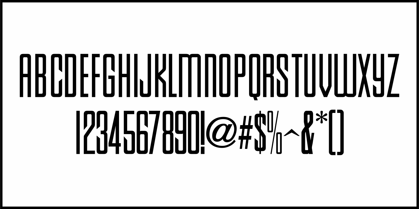 Condensed Moderne Font Poster #3