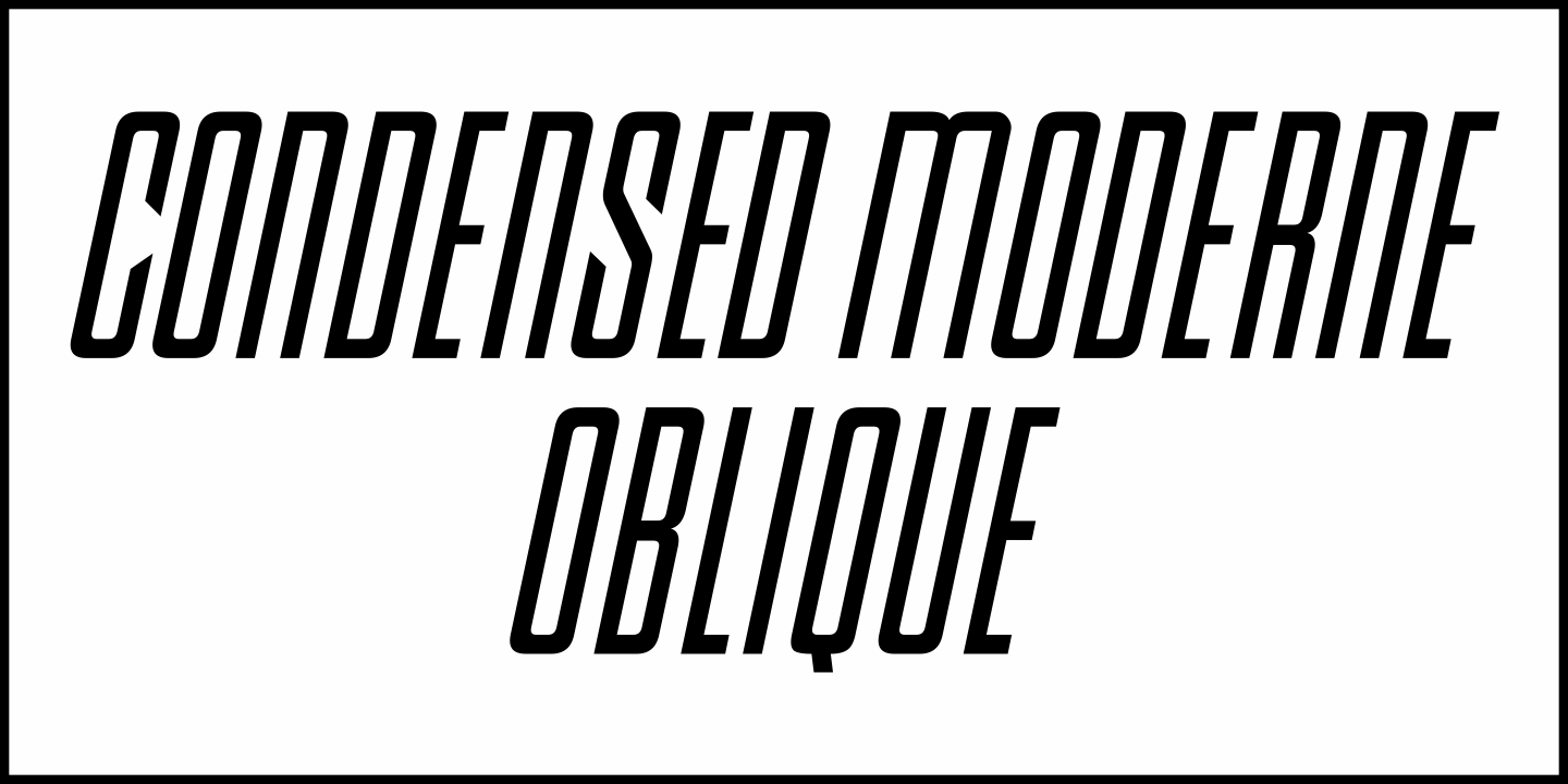 Condensed Moderne Font Poster #4