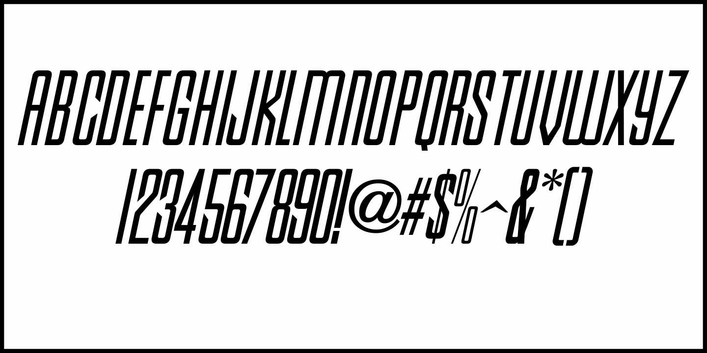 Condensed Moderne Font Poster #5