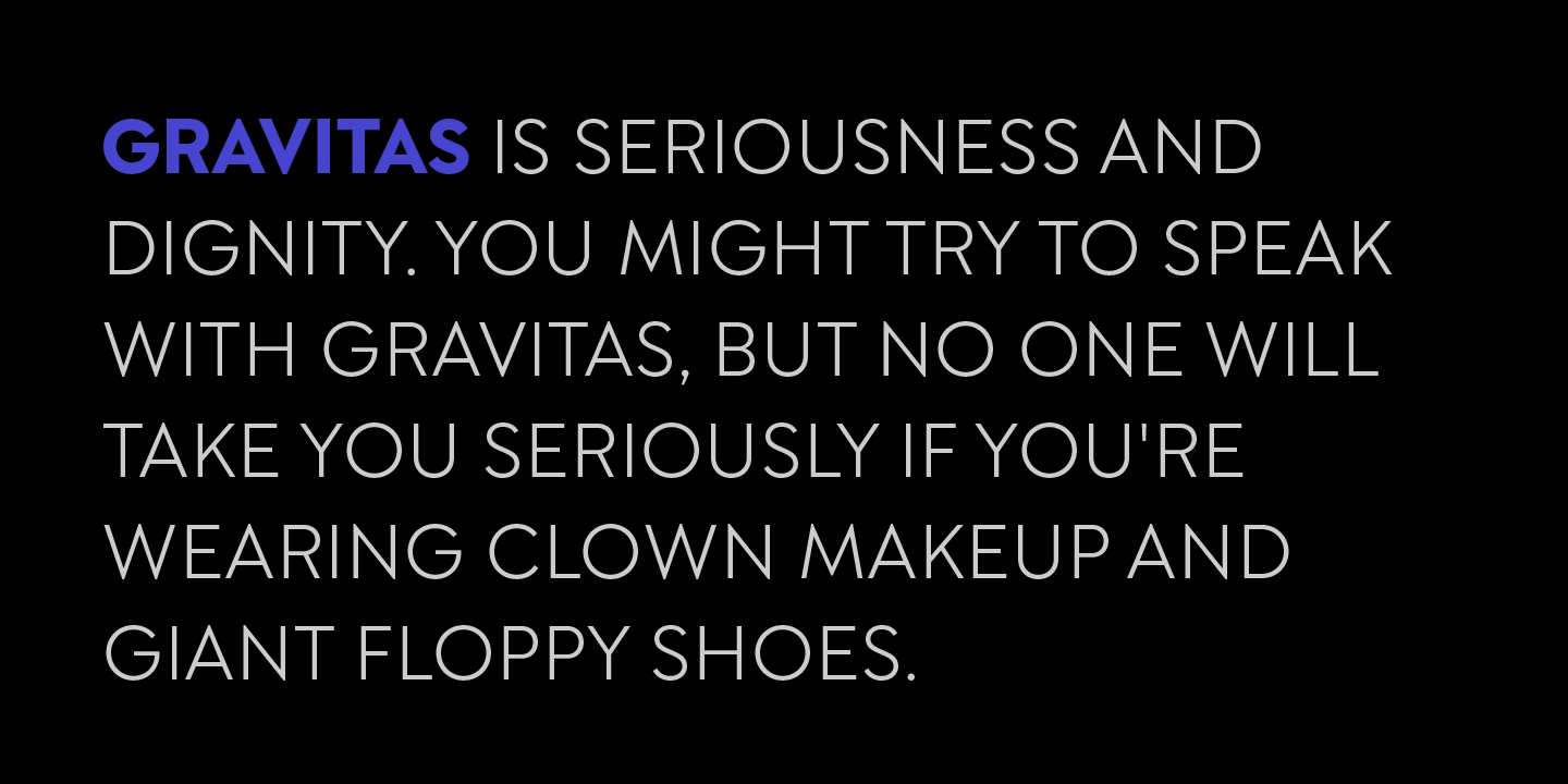 Gravita Font Poster #1