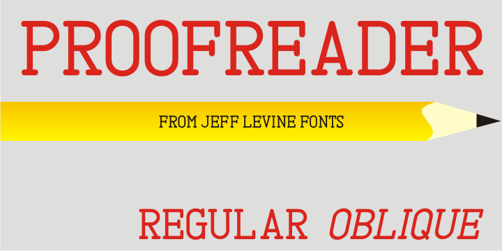 Proofreader Font Family Poster