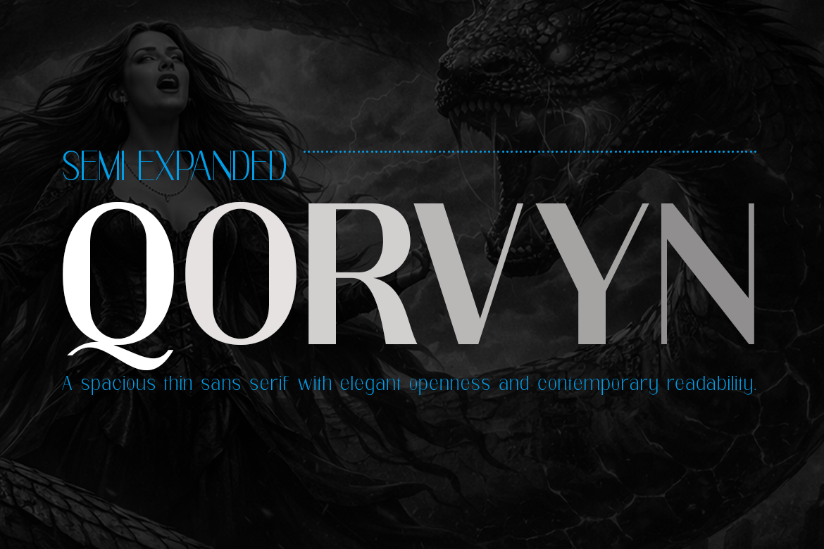 Qorvyn Semi Expanded Font Family