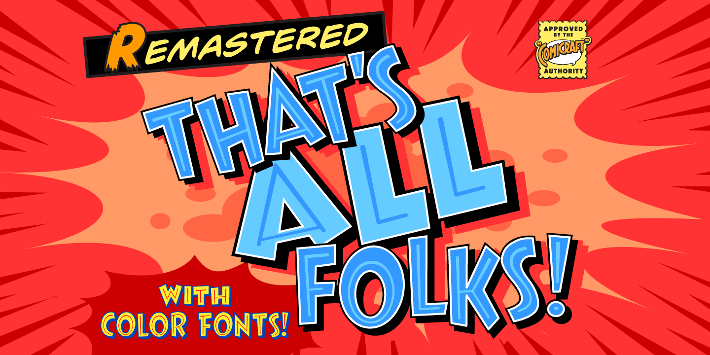 Thats All Folks Font Poster #1