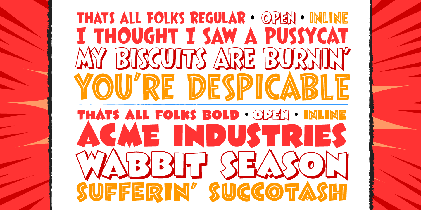 Thats All Folks Font Poster #1