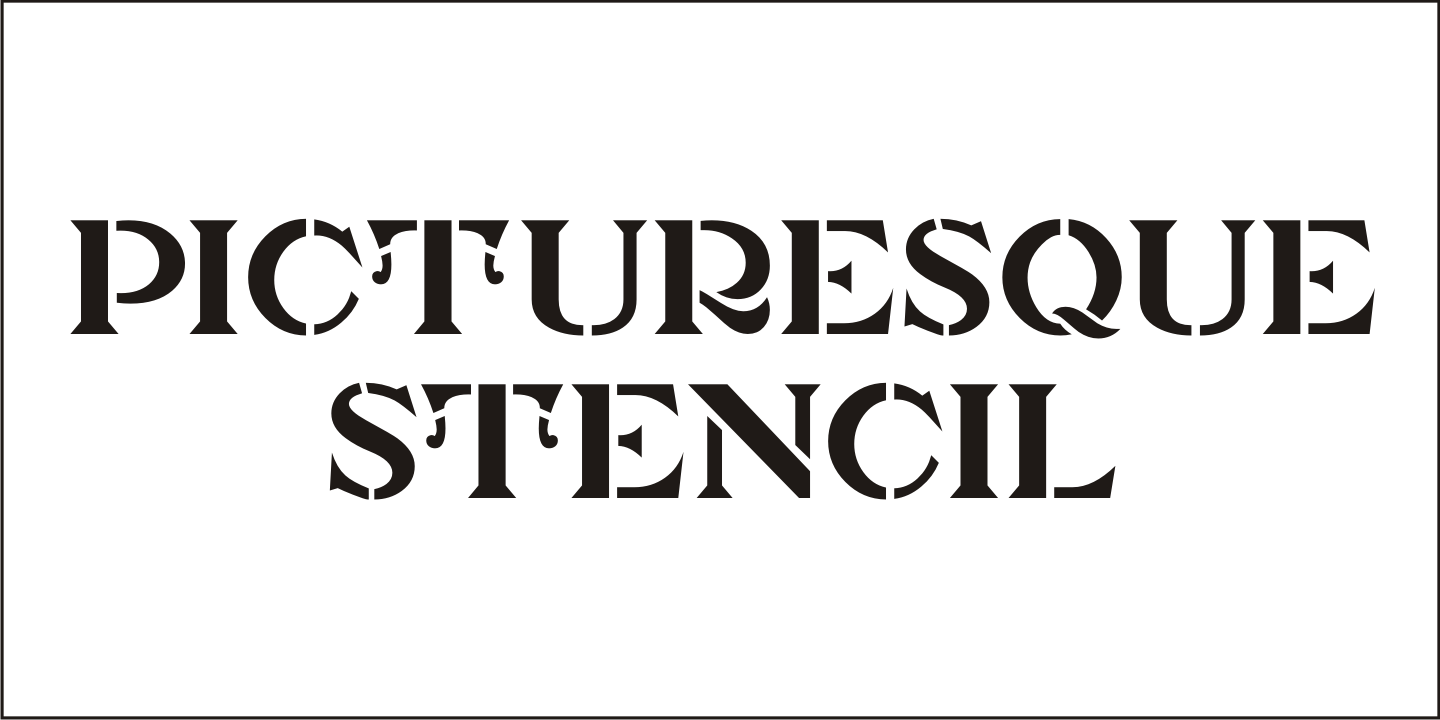 Picturesque Stencil Font Poster #2