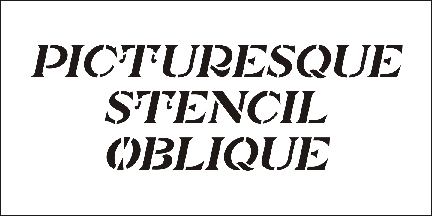 Picturesque Stencil Font Poster #4