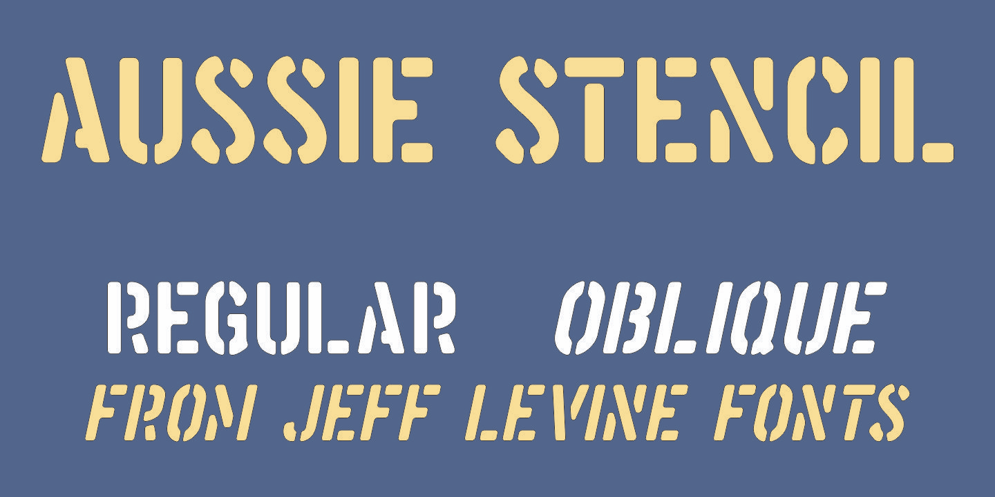 Aussie Stencil Font Family