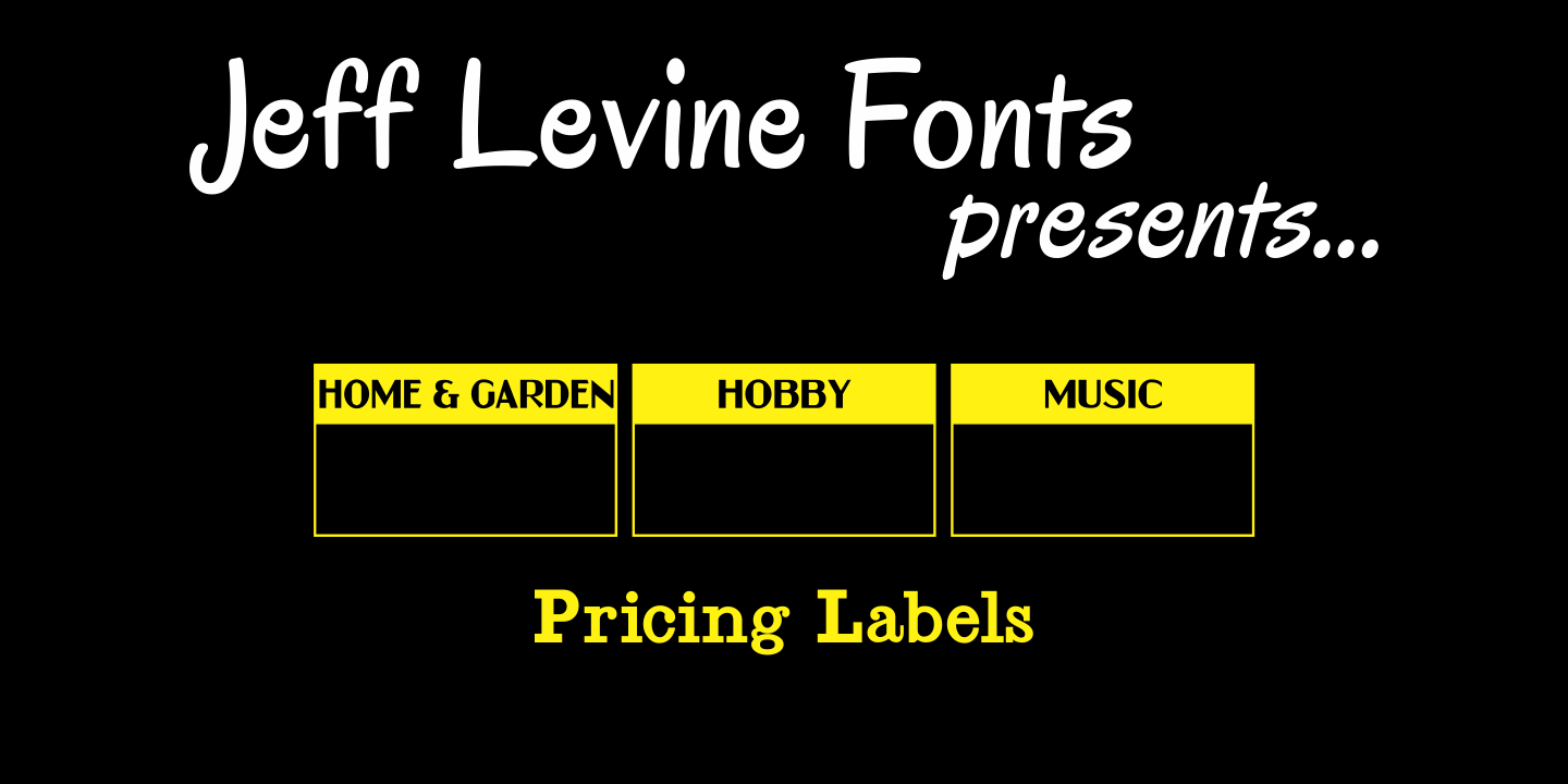 Pricing Labels Font Family